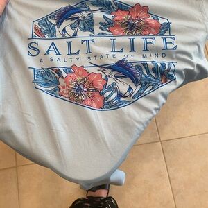 Womens salt life size xl swim shirt/spf long sleeved shirt